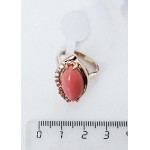 Кольцо с кораллом (оранжевый) "Венеция"