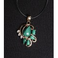 Кулон из малахита "азалия"