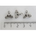 Подвеска "карета Золушки", цвет ант. серебро, 12mm x 12mm