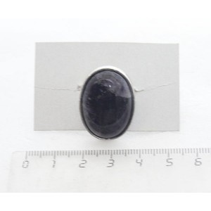 Кольцо с аметистом, овал 25х18мм, безразмерное (литая оправа)