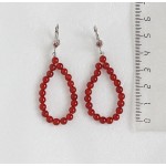 Серьги из сердолика, шарик 4мм, "воздушная капля"