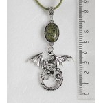 Кулон из змеевика "дракон", овал 18х13мм