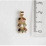 Кулон мульти "косичка" (коралл, нефрит, опал, тигровый глаз, черный оникс)