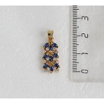 Кулон из шпинели "косичка 3 ряда"