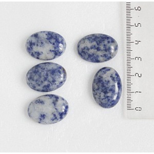 Лазурит бело-синий, кабошон овал 25х18мм