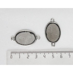 Коннектор-сеттинг овал 25х18мм 2 петли