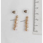 Серьги из циркона белого "каскад"