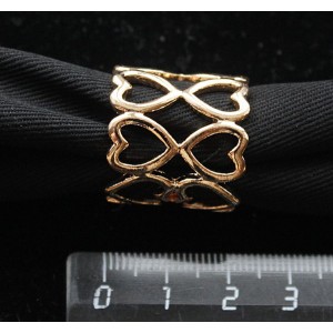 Муфта для платка "сердечки", стразы, цвет золотистый