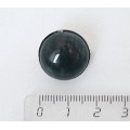 Брошь из яшмы зеленой, круг 18мм
