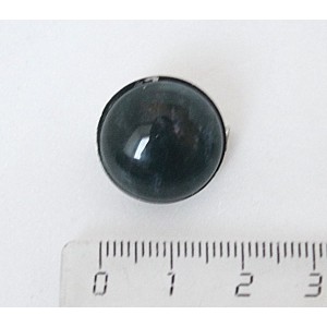 Брошь из яшмы зеленой, круг 18мм