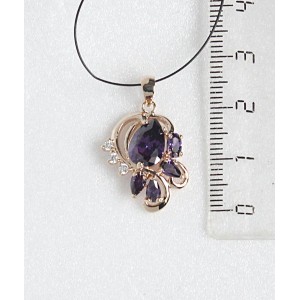 Кулон из аметиста (синт.) "азалия"
