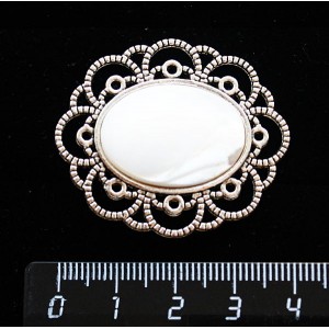 Брошь из перламутра (белый) 