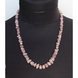 Бусы из турмалина розового 48см, галтовка по возрастающей
