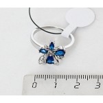 Кольцо со шпинелью "весенний цветок" родиум