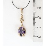 Кулон из аметиста (синт.) "лагуна"