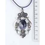 Кулон из аметиста, овал 25х18мм, оправа "императрица"