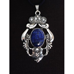 Кулон из лазурита (синий), овал 25х18мм, оправа 