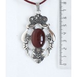 Кулон из сердолика, овал 25х18мм, оправа "императрица"