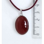 Кулон из сердолика, простой овал 25х18мм