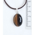 Кулон из тигрового глаза, простой овал 25х18мм