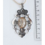 Кулон из яшмы песочной, овал 25х18мм, оправа 