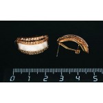 Серьги из перламутра белого "корона"