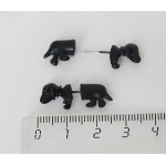 Серьги-пусеты "собачка"