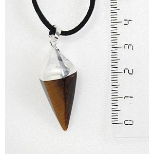 Кулон из тигрового глаза, конус-маятник