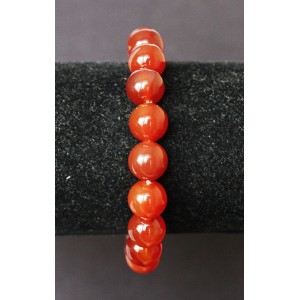 Браслет из сердолика, шарик 10мм