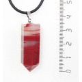 Кулон из агата красного (имитация) "карандаш"