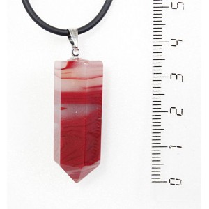 Кулон из агата красного (имитация) "карандаш"