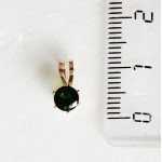 Кулон из циркона зеленого "малый круг"