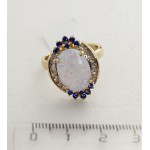 Кольцо со шпинелью и опалом японским "большой овал"