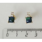Серьги из азурита "квадрат"
