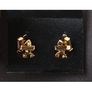 Серьги из раухтопаза "пирамида"