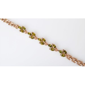 Браслет из хризолита (темный) "рис"