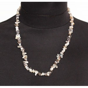 Бусы серый агат галтовка 48-50см