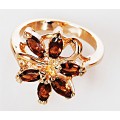 Кольцо с раухтопазом (синт.) "6 камней"