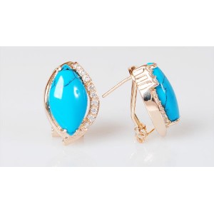 Cерьги из бирюзы (имитация), "Венеция"