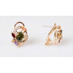 Серьги из фианита микс "Флоренция"