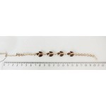 Браслет из раухтопаза (синт.) "большой рис", огранка