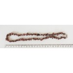 Бусы из родонита, галтовка мелкая, 46-48см