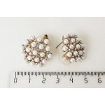 Серьги из жемчуга белого (майорка) "снежинка"