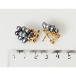 Серьги из жемчуга черного "изабелла"