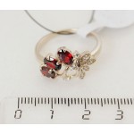 Кольцо с гранатом "ягодная гроздь"