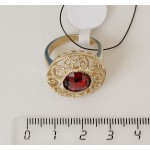 Кольцо с гранатом "восточное солнце"