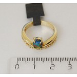 Кольцо с опалом черным "корона"