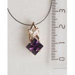 Кулон из аметиста (синт.) "нимфа"