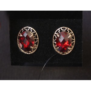 Серьги из граната "греческие", огранка