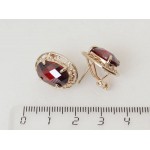 Серьги из граната "греческие", огранка